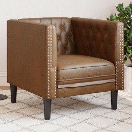 Chesterfield-Sessel Braun...