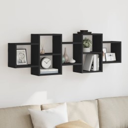 Wandregal Schwarz 129x18x42...
