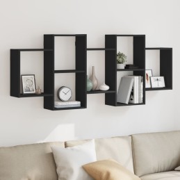 Wandregal Schwarz 159x18x65...