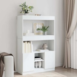 Highboard Weiß 92x33x140 cm...