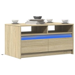 LED-Couchtisch Sonoma-Eiche...
