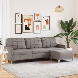 3-Sitzer-Sofa mit Hocker...
