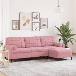 3-Sitzer-Sofa mit Hocker...