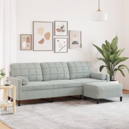 3-Sitzer-Sofa mit Hocker...