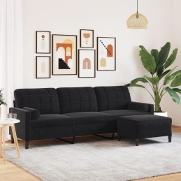 3-Sitzer-Sofa mit Hocker...