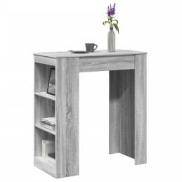 Bartisch mit Regal Grau...
