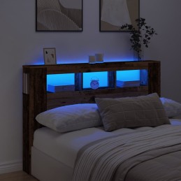 LED-Kopfteil Altholz-Optik...