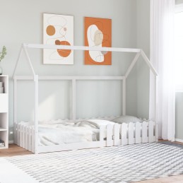 Kinderbett Hausbett Weiß...