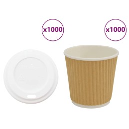 Pappbecher mit Deckeln 1000...