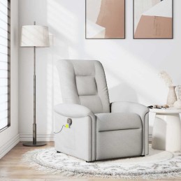 Massagesessel Wolkengrau Stoff