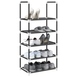 Schuhregal 5 Ebenen Schwarz...