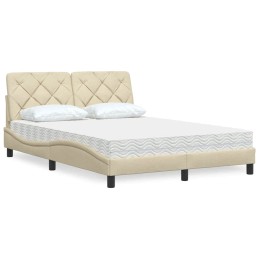 Bett mit Matratze Creme...
