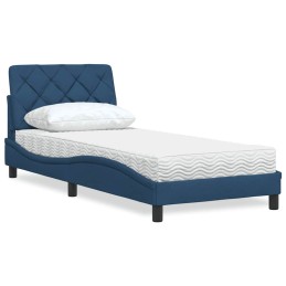 Bett mit Matratze Blau...