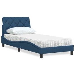 Bett mit Matratze Blau...