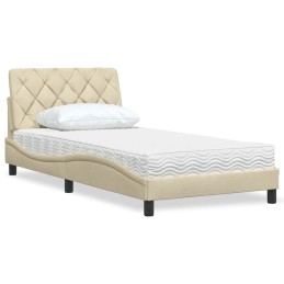 Bett mit Matratze Creme...
