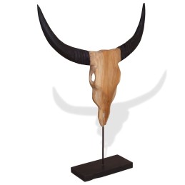 Stierkopf-Skulptur Teak...