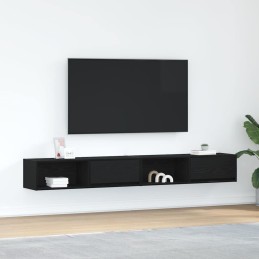 TV-Schränke 2 Stk. Schwarz...