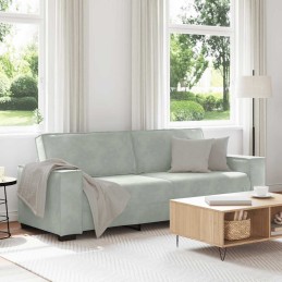 3-Sitzer-Sofa Hellgrau 180...