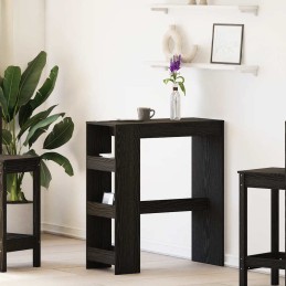 Bartisch mit Regal Schwarz...