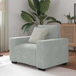 Sessel Hellgrau 60 cm Samt