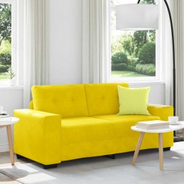 Zweisitzer-Sofa Gelb 140 cm...