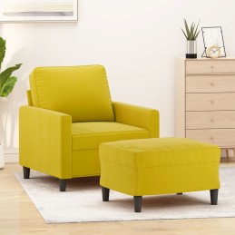 Sessel mit Hocker Gelb 60...