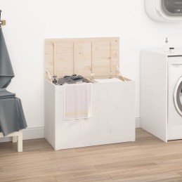 Wäschetruhe Weiß 88,5x44x66...