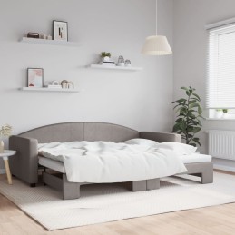 Tagesbett Ausziehbar Taupe...