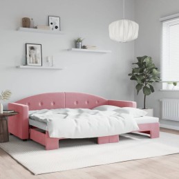 Tagesbett Ausziehbar Rosa...