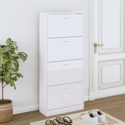 Schuhschrank Hochglanz-Weiß...