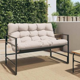 Gartenbank mit Kissen Taupe...