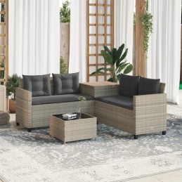 Gartensofa in L-Form mit...