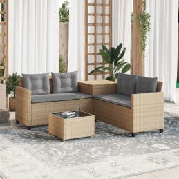 Gartensofa in L-Form mit...