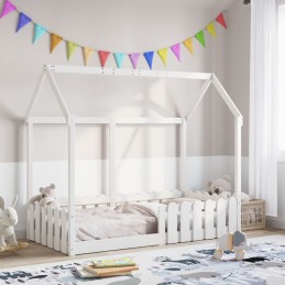 Kinderbett Hausbett Weiß...