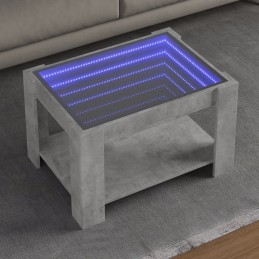 LED-Couchtisch Betongrau...