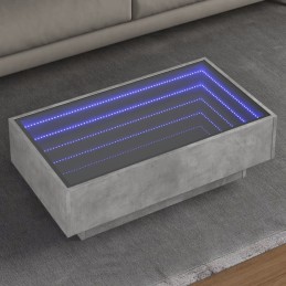 LED-Couchtisch Betongrau...