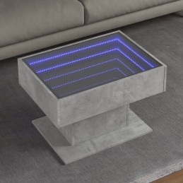 LED-Couchtisch Betongrau...