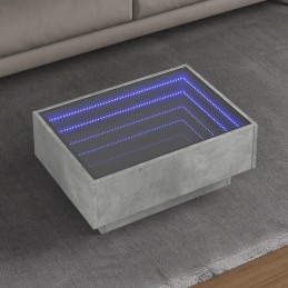 LED-Couchtisch Betongrau...