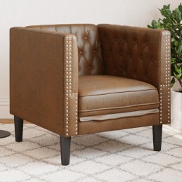 Chesterfield-Sessel Braun...