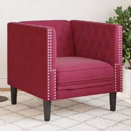 Chesterfield-Sessel Weinrot...