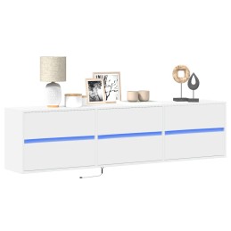 TV-Wandschrank mit LED Weiß...