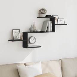 Wandregal Schwarz 104x15x49...