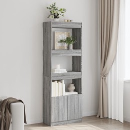 Highboard 63x33x180 cm Grau...