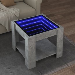 LED-Couchtisch Betongrau...