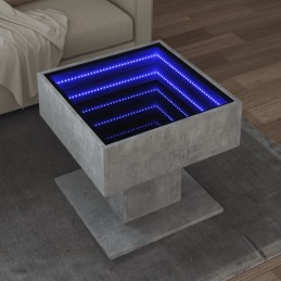 LED-Couchtisch Betongrau...