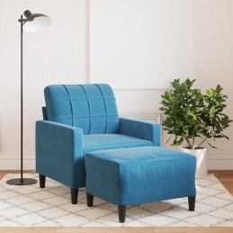 Sessel mit Hocker Blau 60...