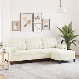 3-Sitzer-Sofa mit Hocker...