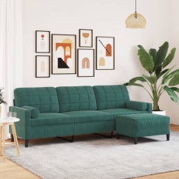 3-Sitzer-Sofa mit Hocker...