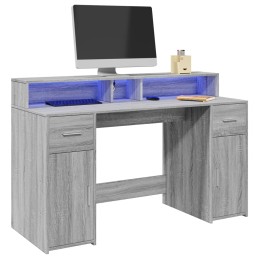 LED-Schreibtisch Grau...