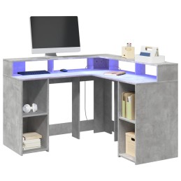 LED-Schreibtisch Betongrau...